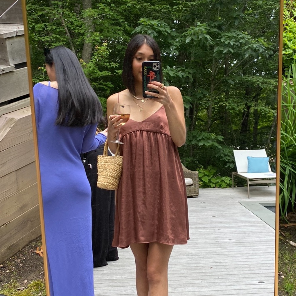 Aritzia Lover Satin Mini dress